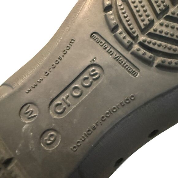 Size 9 Crocs Gianna Alice Tortoise Shell Brown Cap Toe Ballet Women Flats - Picture 7 of 7